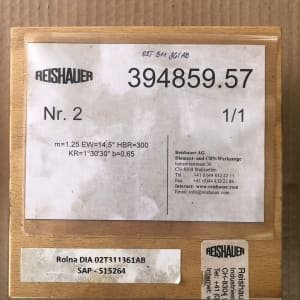 REISHAUER AG - DIAMANT- UND CBN WERKZEUGE 394859.57 / Modul 1,25 EW 14,5° HBR=300 Diamond grinding wheels