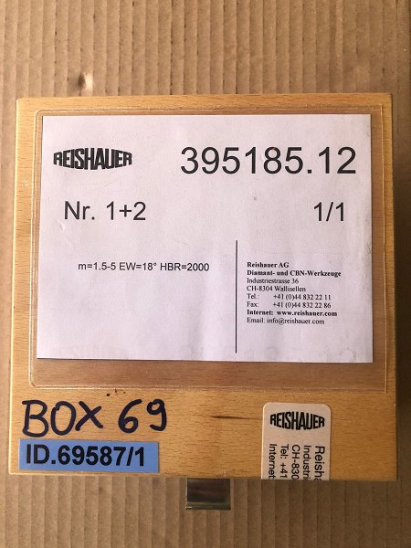 REISHAUER AG - DIAMANT- UND CBN WERKZEUGE 395185.12 / Modul 1,5 - 5,0 EW 18° HBR=2000 Diamond grinding wheels