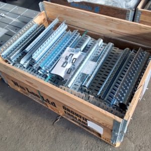 Lot of galvanized pipe clips / clamps