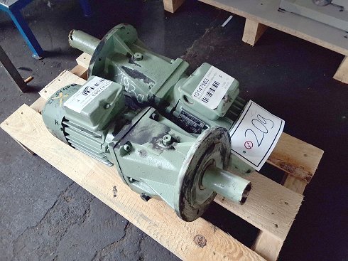 2 helical geared motors ZG1 BPRE 63G6 / 0.25 KW