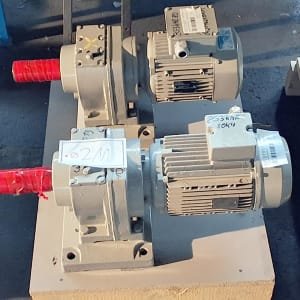 2 helical geared motors KEB ZG33 DL90 S4 / 1.1 KW