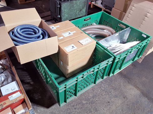 2 boxes of cable protection conduits + seals