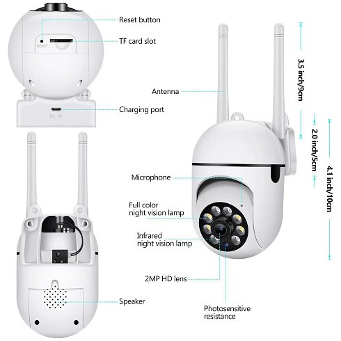 Lote de 2 Camaras de Vigilancia Wifi HD Motorizadas (Nuevas)