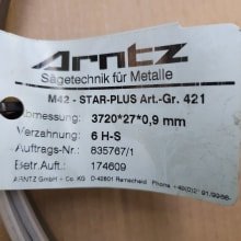 ARNTZ M42-STAR-PLUS 3720x27x0,9 mm Saw blades 3720x27x0.9 mm