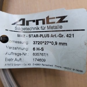 ARNTZ M42-STAR-PLUS 3720x27x0,9 mm Saw blades 3720x27x0.9 mm