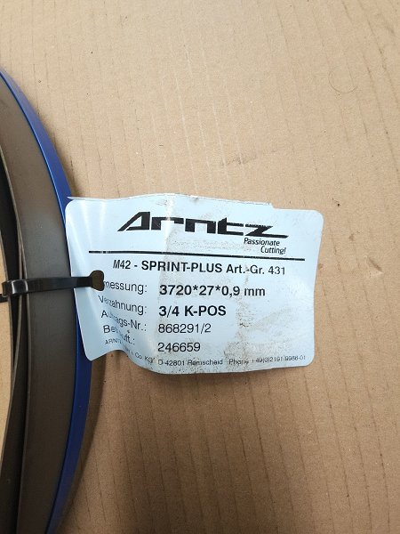 ARNTZ M42-SPRINT-PLUS 3720x27x0,9 mm Saw blades 3720x27x0.9 mm