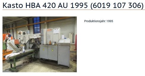 KASTO HBA 420 AU Band saw - horizontal