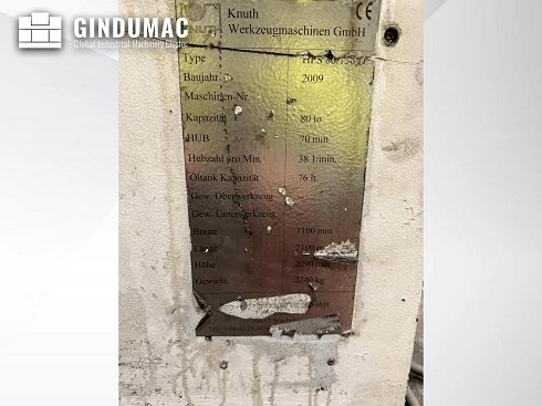 &#x27a4; Venta de KNUTH HPS 80/1500 usados | gindumac.com