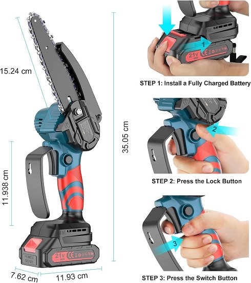 Motosierra Electrica de 6 Pulgadas con Accesorios y Maletín (Nueva)