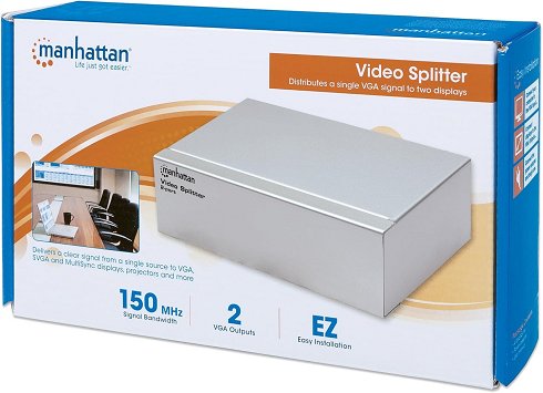 Video Splitter, Plata Manhattan 177207 2 puertos