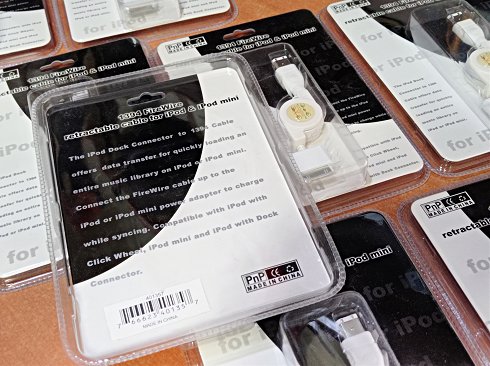 15 Unidades Cable extra rebobinable para cargar iPod&iPod mini a través de una conexión firewire rápida Firewire 1394A o interfaz USB (Stock Nuevo), a estrenar