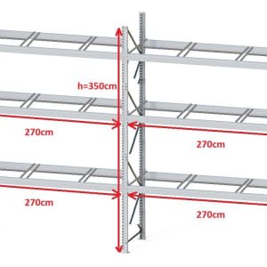 Estantería para palets DEXION P90 - 3 pallets traverse