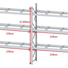 Estantería para palets DEXION P90 - 3 pallets traverse