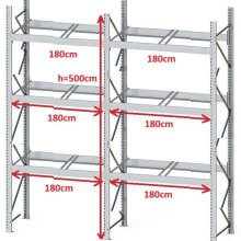 Estantería para palets DEXION P90 - 2 palets traverse