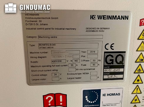 &#x27a4; HOMAG WEINMANN BEAMTEQ B-540 (2019) usado | En venta