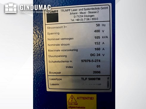 &#x27a4; TRUMPF Trumatic L6050 Usada En venta | gindumac.com