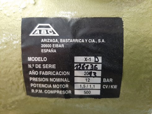 CABEZAL COMPRESOR ABC MODELO X-1-D NUEVO