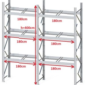 Estantería para palets DEXION P90 - 2 palets traverse (6 elementos disponibles)