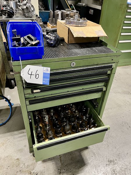 Workshop trolley with contents