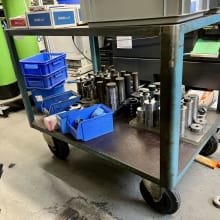 Workshop trolley with contents