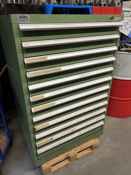 PFEIFFER Workshop drawer cabinet with contents