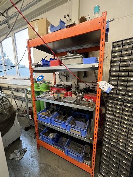 Workshop shelf with contents