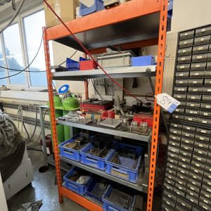 Workshop shelf with contents