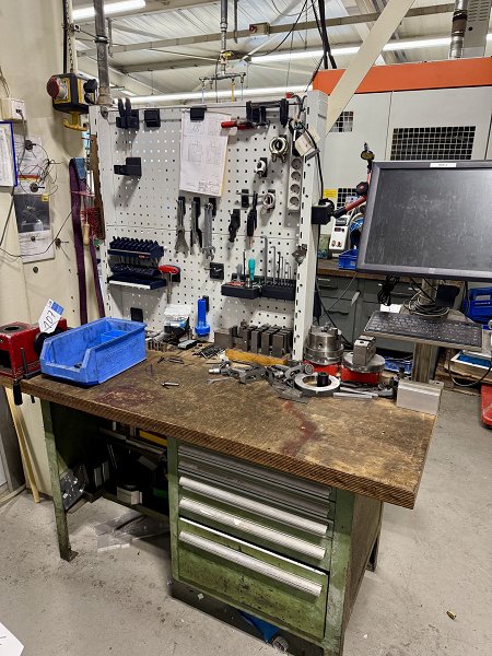 Workbench with contents