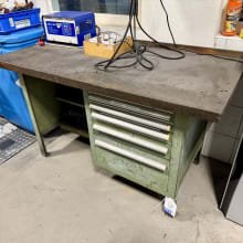 Workbench with contents