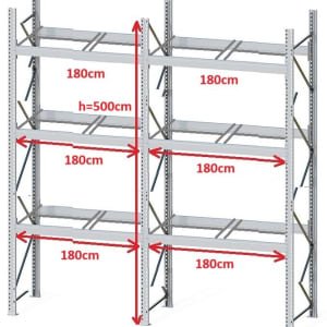 Estantería para palets DEXION P90 - 2 palets traverse (4 elementos disponibles)