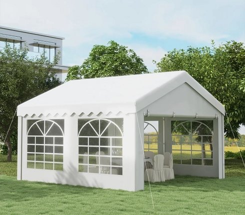 Carpa para Eventos de 400x400cm con 4 Paneles Laterales (Nuevo)