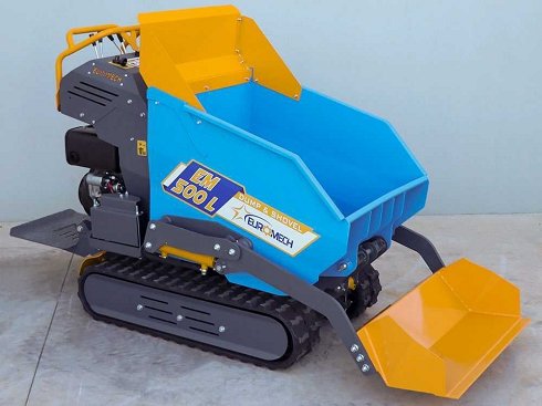 Dumper Autopropulsado de Orugas Capacidad 500Kg con Pala de Carga (Nueva)