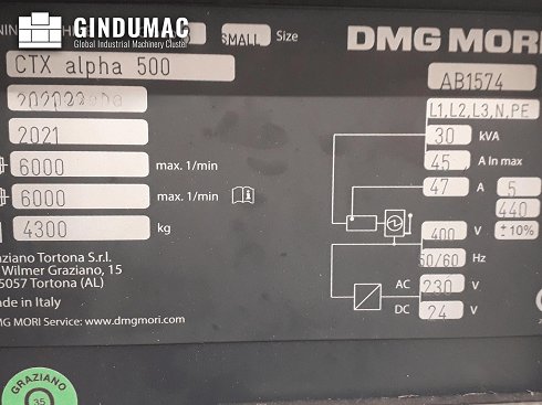 &#x27a4; Venta de DMG MORI CTX Alpha 500 V6 usados | gindumac.com