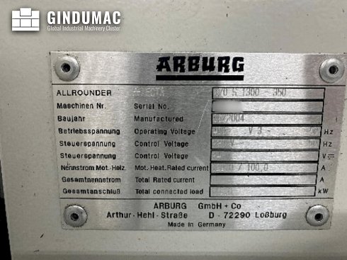 &#x27a4; Arburg Allrounder 470 S 1300-350 (2004) Usado En Venta