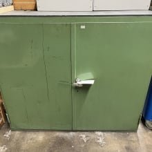 Workshop cabinet with contents