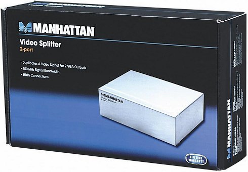 lote 3Video Splitter, Plata Manhattan 177207 2 puertos