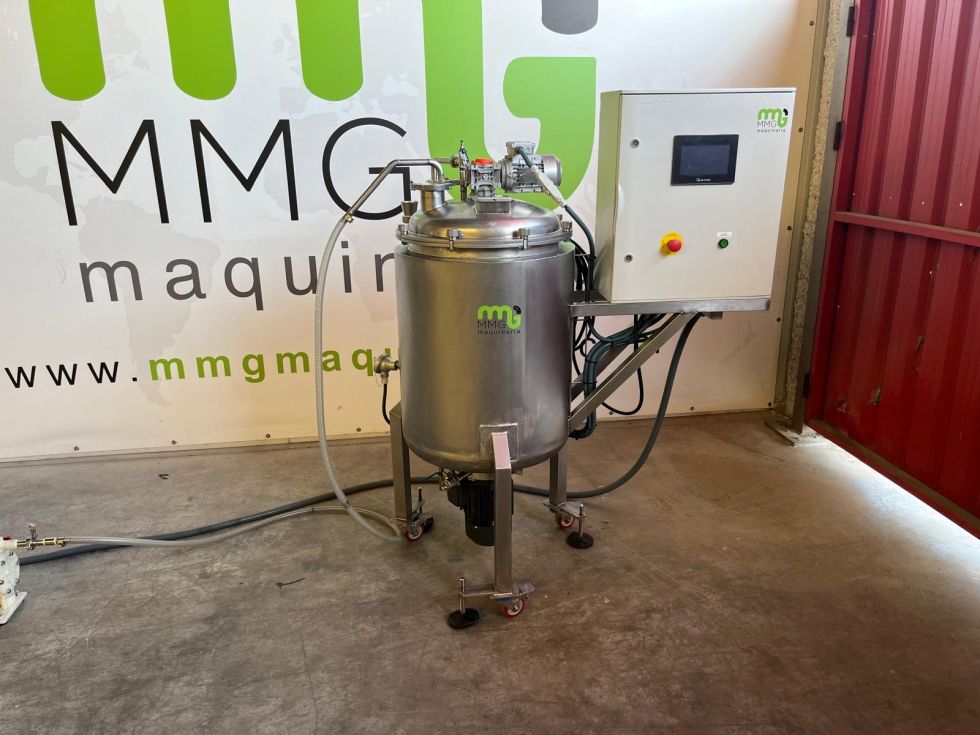 Reactor con emulsor 100l y fusora de 50l en a/inox