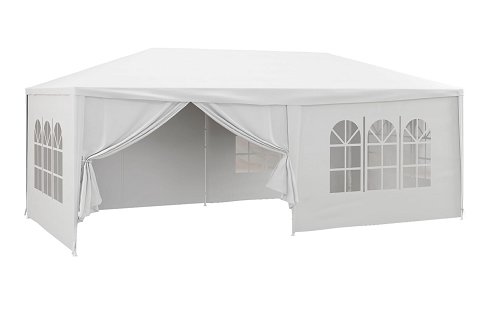 Carpa Blanca con Estructura de Acero y Ventanales (Nueva)