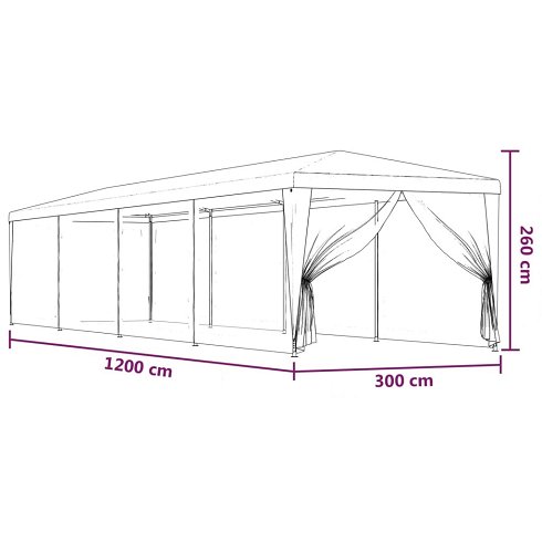 Carpa para Eventos y Fiestas de 12x3 metros (Nueva)