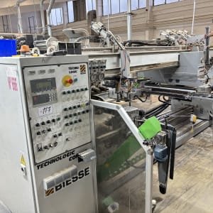 BIESSE Techno Logic C.N. Throughfeed drilling machine with dowel insertion unit