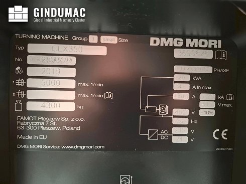 &#x27a4; Venta de DMG MORI CLX 350 V3 usados | gindumac.com