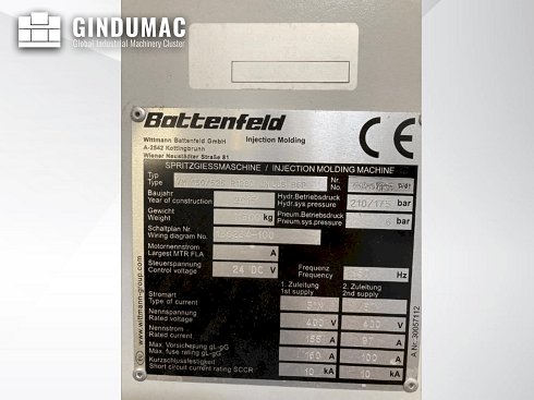 Máquina de moldeo por inyección Battenfeld VM 150/525 R1280 Unilog B6P