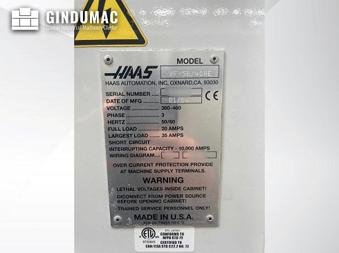 &#x27a4; Venta de HAAS VF-5B/40 HE usados | gindumac.com