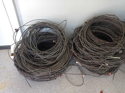 852,77 kgs de cobre en cable (cable cobre puro + cable con revestimento)