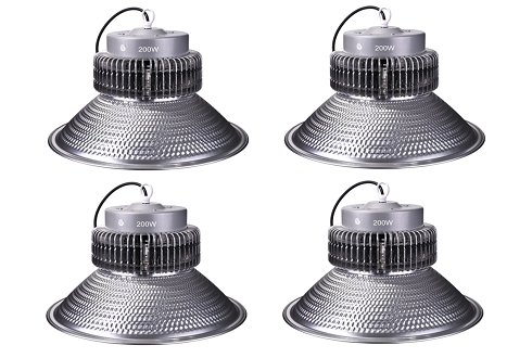 Lote de 4 Campanas LED 200W Industriales de Aluminio (Nuevas)