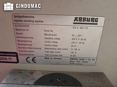 &#x27a4; Venta de Arburg 470 A 800-170 usados | gindumac.com