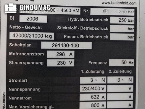 &#x27a4; Venta de Battenfeld HM 8000/4500 + 4500 BMB 4 usados