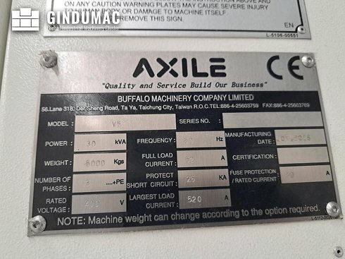 &#x27a4; Venta de AXILE V5 - Centro de mecanizado usado | gindumac.com