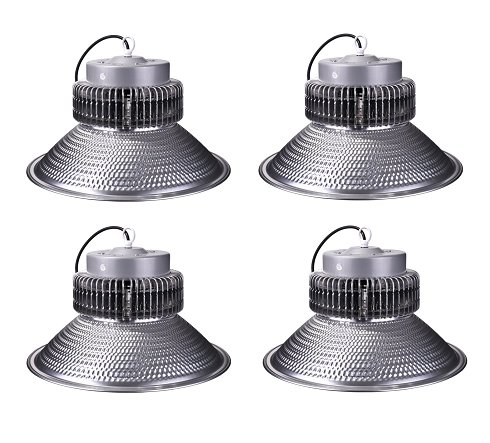 Lote de 4 Campanas LED 100W de Aluminio para Iluminacion Industrial (Nuevas)