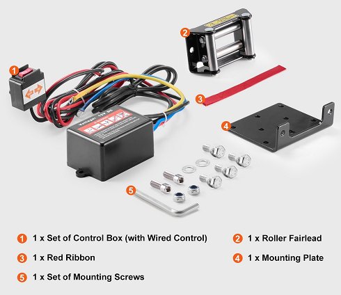 Cabrestante 12V 1300Kg con Cable de Acero y Accesorios (Nuevo)